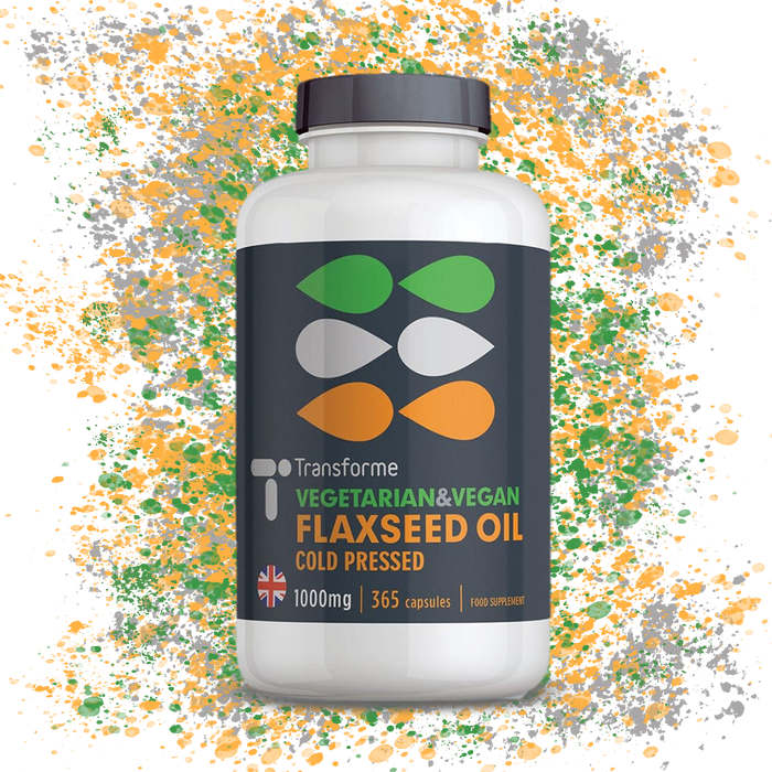 Flaxseed Oil Capsules 1000mg, Cold Pressed Omega 3 6 9 Vegetarian & Vegan Softgels