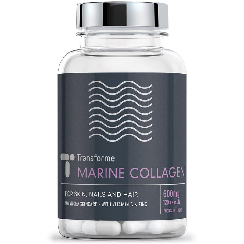 Transforme Marine Collagen High Absorption Hydrolysed Peptides with Vitamin C & Zinc, 120 600mg capsules