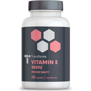 Transforme Vitamin E 400iu softgel capsules, high absorption Vitamin E oil in easy to swallow softgels, 180 bottle