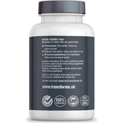 Vitamin E 400iu capsules, natural Vitamin E oil in rapid absorption softgels, Transforme 180 capsule bottle back with directions for use