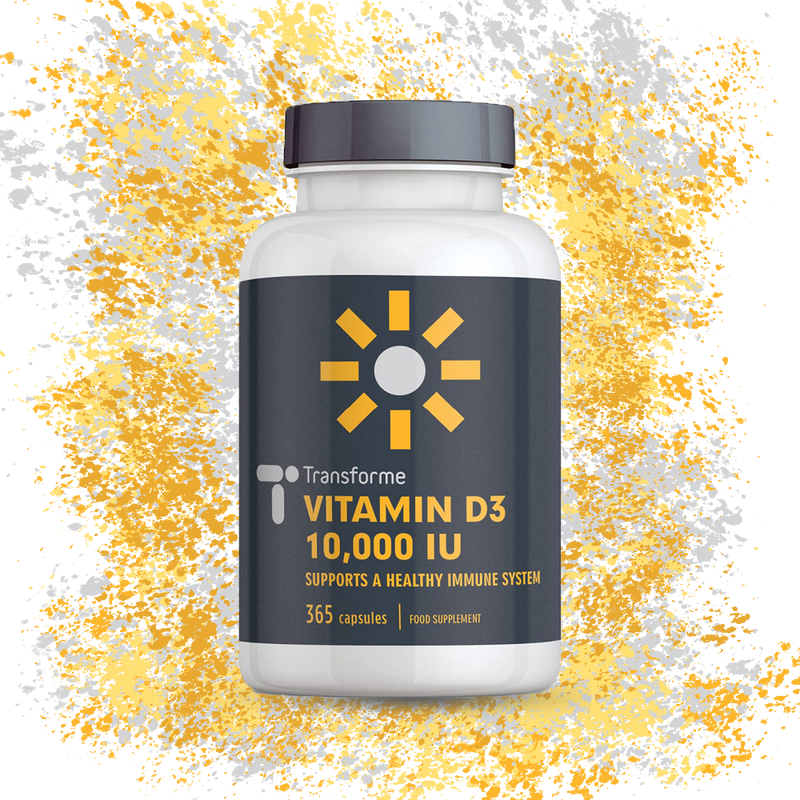 Vitamin D3 10,000iu Capsules - Vitamin D Supplements for Bones, Teeth & Immune System